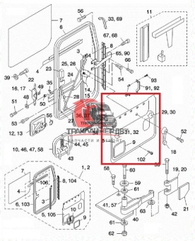 Пластина двери металлическая LH FLD, 18-30776-000