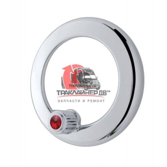 Накладка/ободок часов аналоговых с камнем (красн.) хром/пластик FTL, UP41937