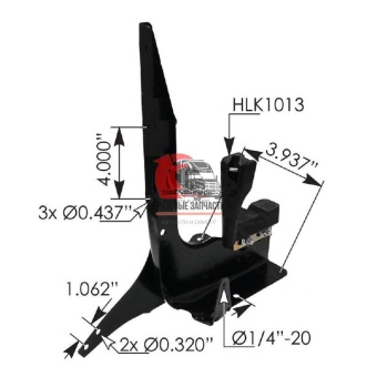 Кронштейн кабинный опоры капота правый с подушкой FLC, A17-13305-009
