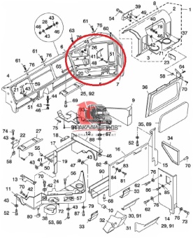 Панель приборов, ручной тормоз FLD, 18-22127-007